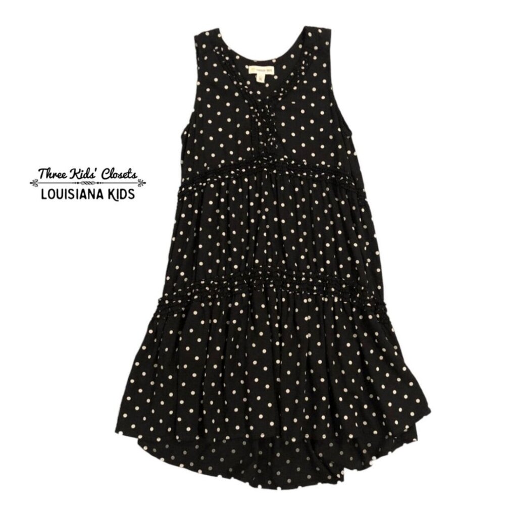 Tucker + Tate Sz M (8/10) Black Polkadot Dress